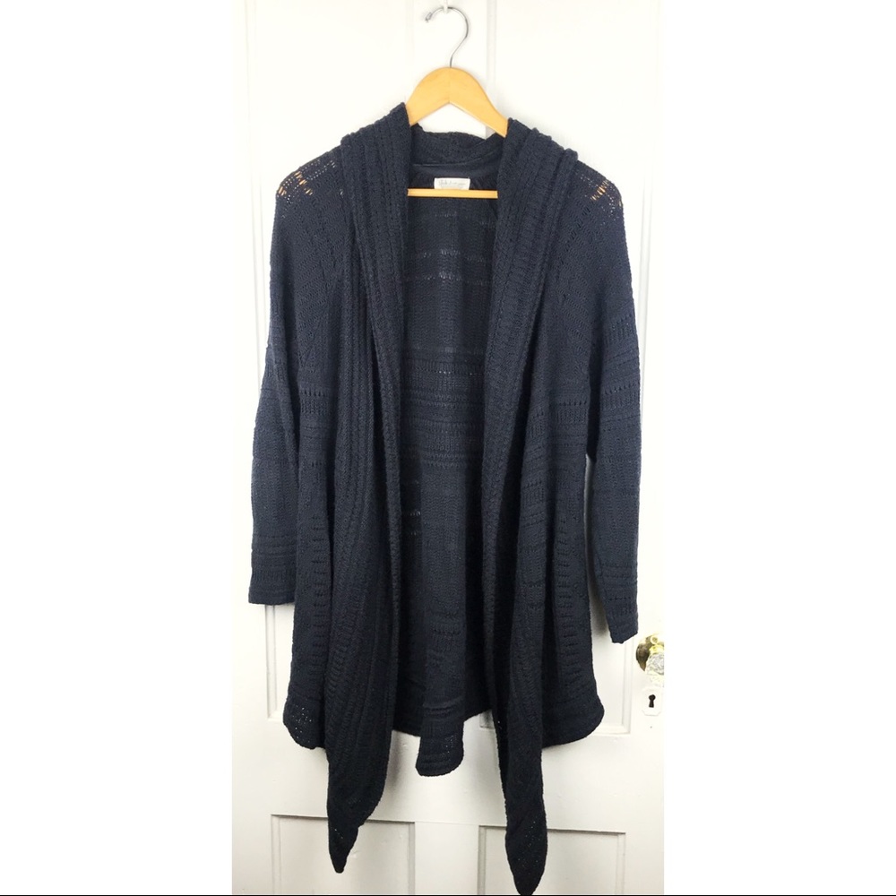 Style & Co size 0X : casual crochet patterned open fall winter sweater cardigan